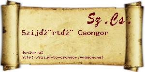 Szijártó Csongor névjegykártya