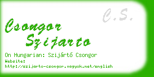 csongor szijarto business card