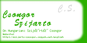 csongor szijarto business card